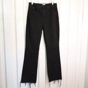L'Agence Women's Ruth Straight Leg Trouser Jeans Raw Hem Size 31 Stretch Classic